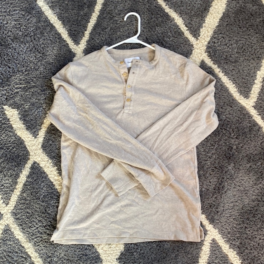 Men’s Long sleeve quarter button up